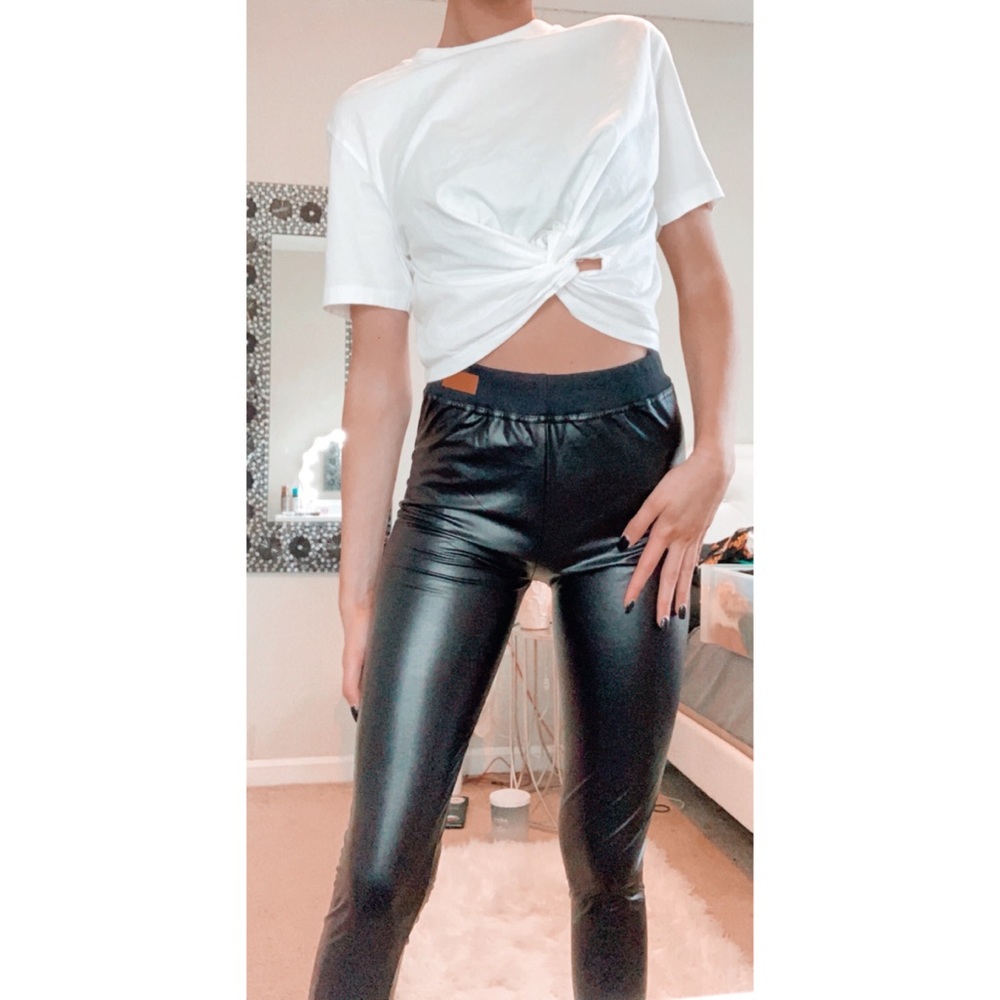 Black Leather Leggings